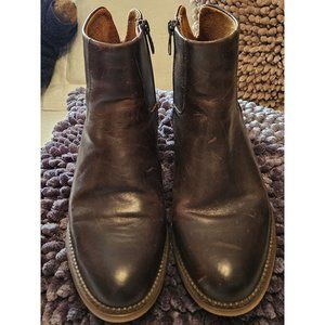 Franco Sarto Size 9.5 Chocolate Brown Leather Booties
